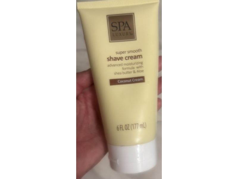 SPA Luxury Super Smooth Shave Cream, Coconut Cream, 6 fl oz/177 mL
