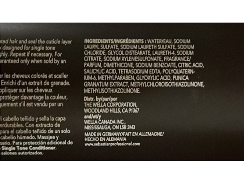 Sebastian Color Ignite Shampoo, Single Tone, 33.8 fl oz/1 L