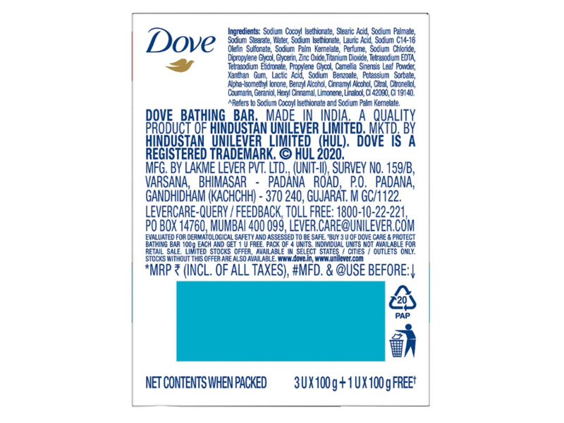 Dove Care & Protect Beauty Bathing Bar, 100 g