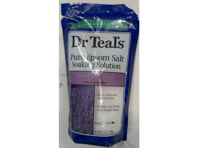 Dr Teal's Pure Epsom Salt Soaking Solution, Lavender, 0.45 kg