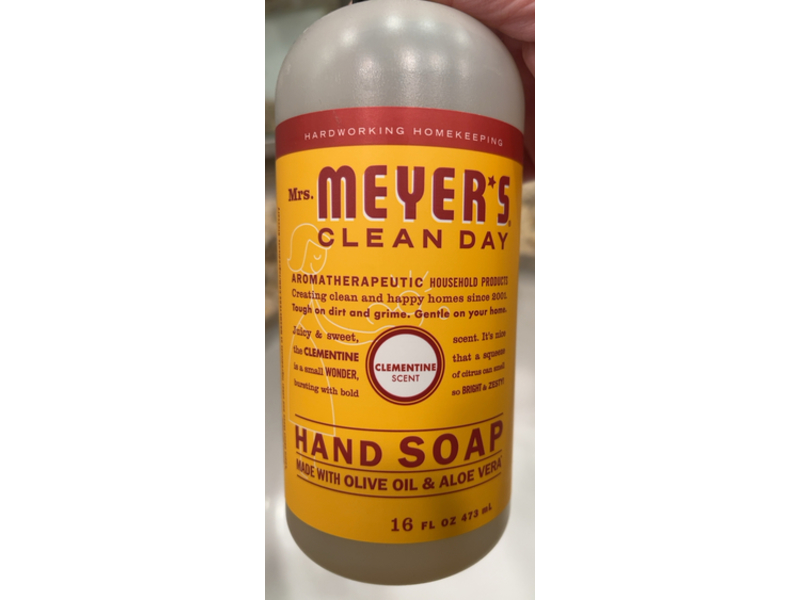 Mrs. Meyer's Clean Day Hand Soap, Clementine Scent, 16 fl oz/473 mL