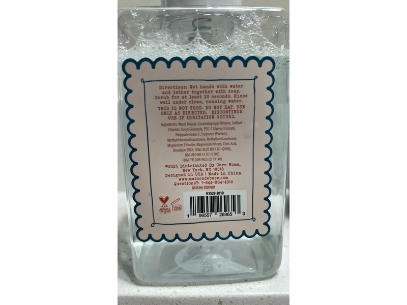 Maison De Base Scented Foaming Hand Soap, Tomato Vine, 21.6 fl oz/640 mL