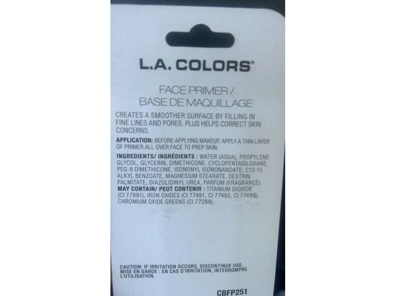 L.A. Colors Smoothing Face Primer Color Correcting, CBFP251, 0.39 oz/11 g