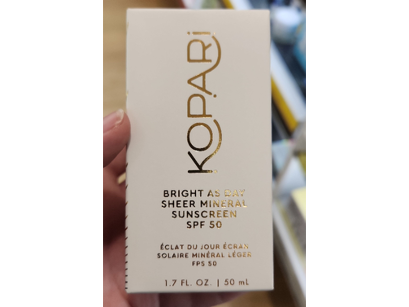 Kopari Bright As Day Sheer Mineral Sunscreen, SPF 50, 1.7 fl oz/50 mL