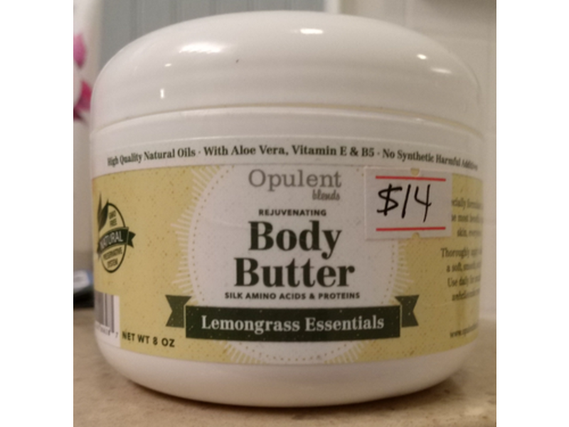 Opulent Blends Rejuvenating Body Butter, Lemongrass Essentials, 8 oz