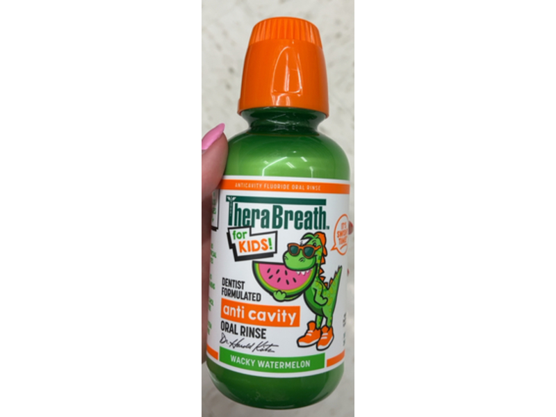 TheraBreath Kids Anti Cavity Oral Rinse, Wacky Watermelon, 10 fl oz/296 mL