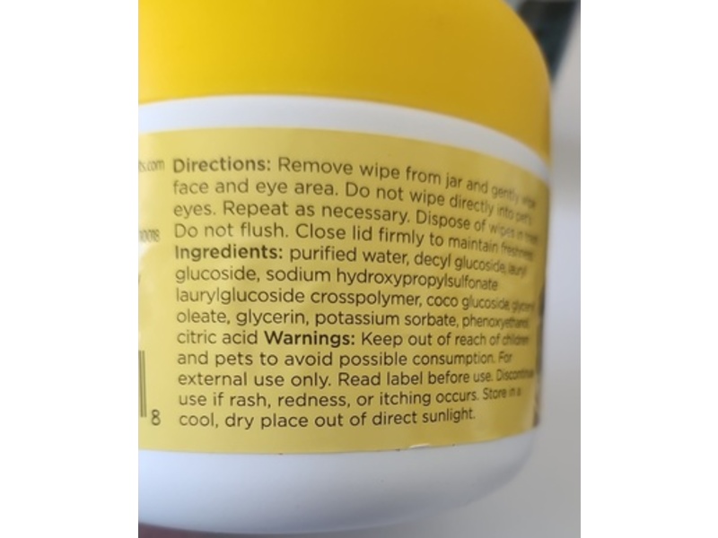 Burt's Bees Dogs Eye & Ear Cleansing Wipes, Fragrance Free, 100 Count