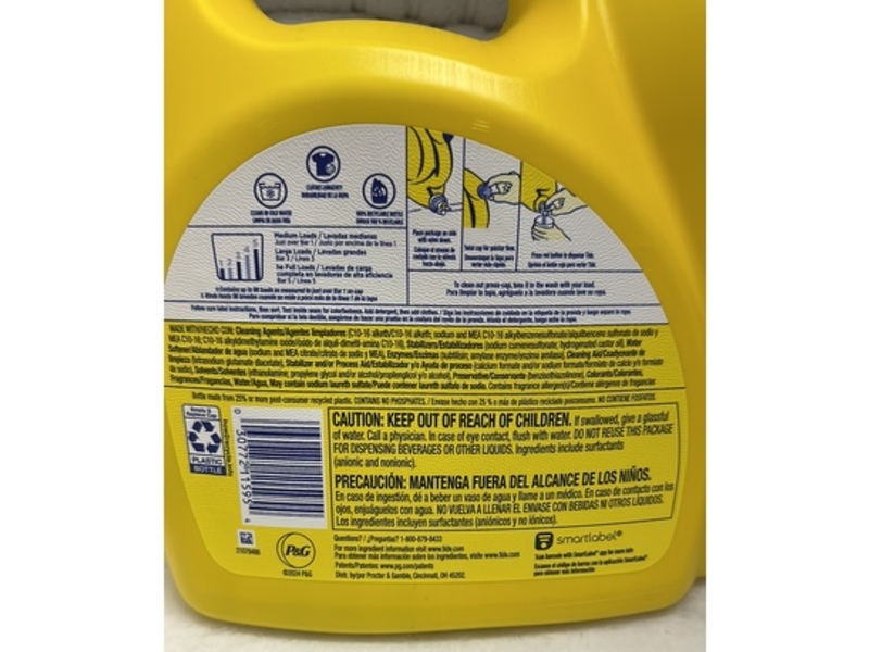 Tide Simply OXI Boost + Febreze Odor Defense Laundry Detergent, Sunny Breeze, 96 Loads, 137 fl oz/4.05 L