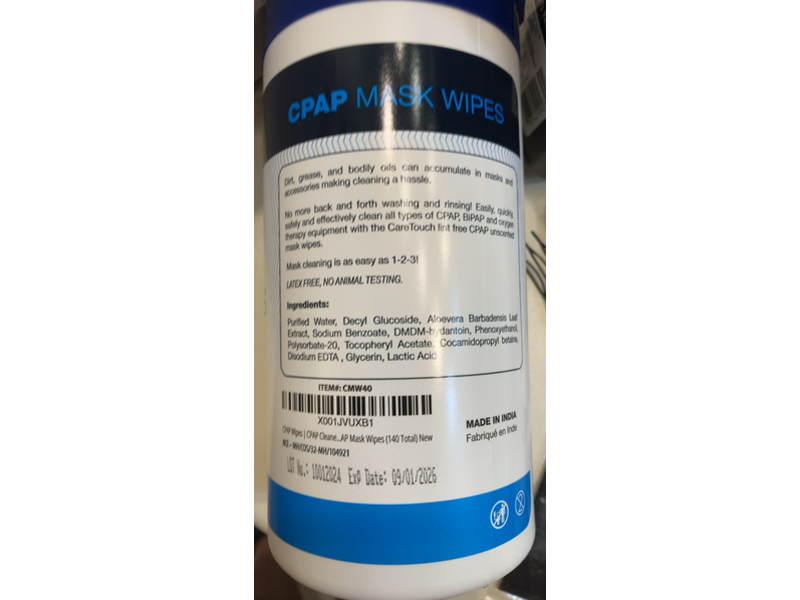 Care Touch CPAP Mask Wipes, 70 Count