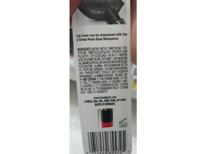 L'oreal Paris Colour Riche Matte Sharpenable Lip Liner, 100 Matte In Manhattan, 0.04 oz/ 1.13 g