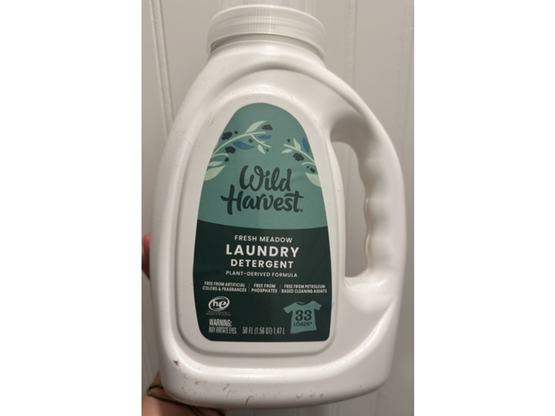 Wild Harvest Laundry Detergent, Fresh Meadow, 33 Loads, 50 fl oz/1.47 L