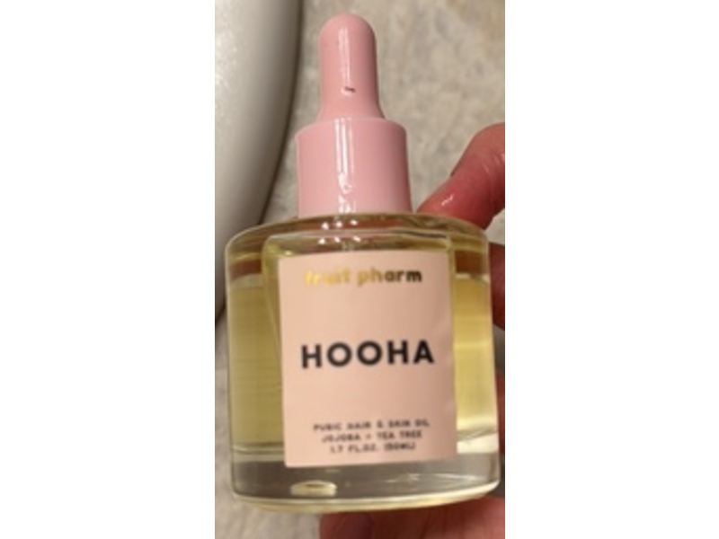 Fruit Pharm Hooha Pubic Hair & Skin Oil, Jojoba + Tea Tree, 1.7 fl oz/50 mL