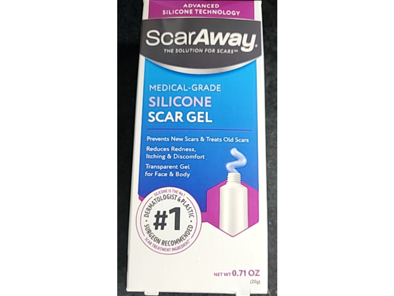 ScarAway Silicone Scar Transparent Gel, 0.71 oz/20 g