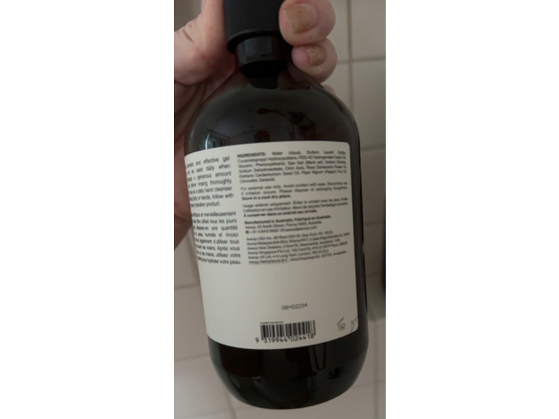 Aesop A Rose By Any Other Name Body Cleanser, Rose Petal, Cardamom & Black Pepper, 16.9 fl oz/500 mL