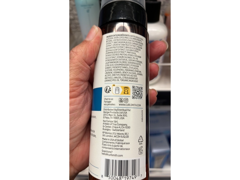 Curlsmith Bouncy Strength Volume Foam, Styling Foam, Curly & Wavy Hair, Light Hold, 7.5 fl oz/222 mL