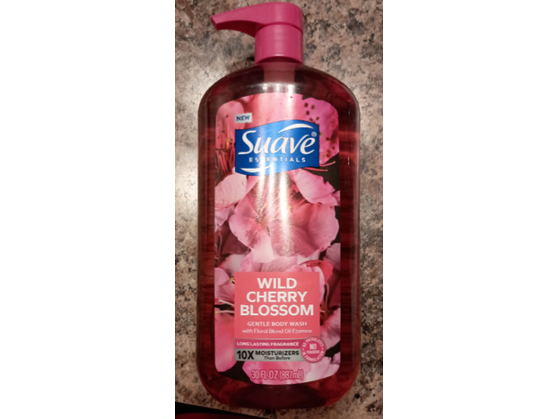 Suave Gentle Body Wash, Wild Cheery Blossom, 30 fl oz/887 mL