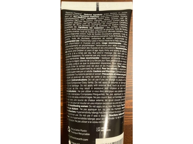 Back To Earth Pain Be Gone Muscle Rub, Arnica, 6.8 fl oz/200 mL