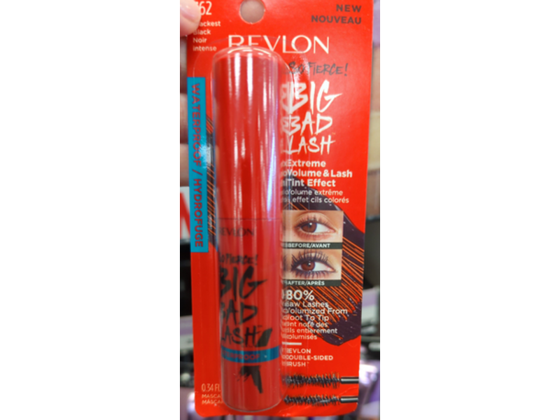 Revlon So Fierce Big Bad Lash Mascara, 762 Blackest Black, 0.34 fl oz