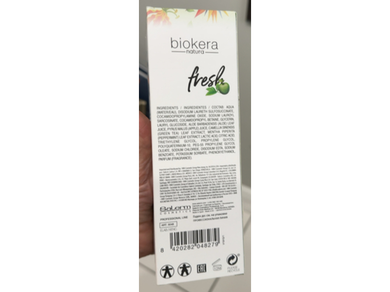 Salerm Cosmetics Fresh Green Shot Shampoo, 10.8 oz/300 mL