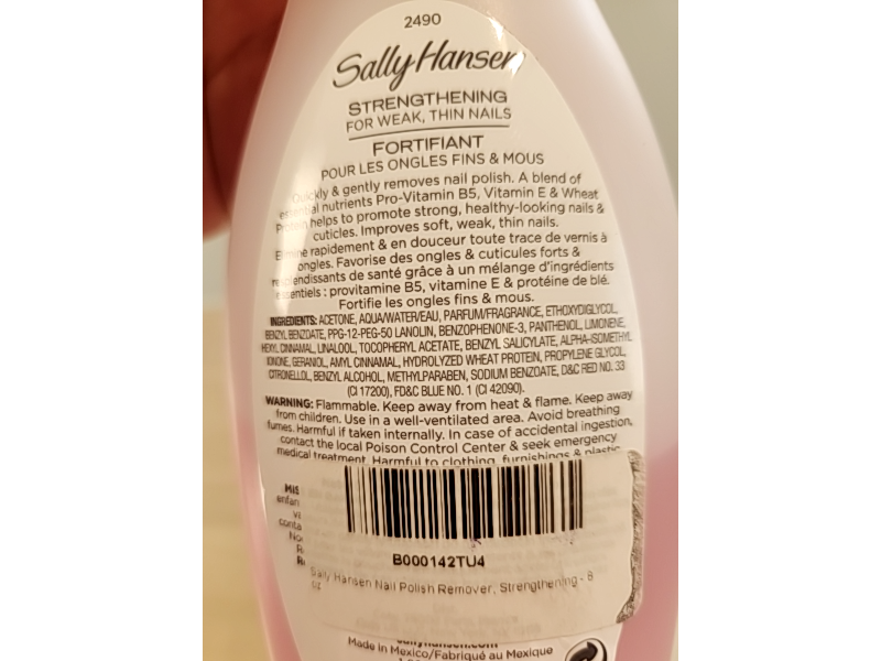 Sally Hansen Strengthening Nail Polish Remover, 8 fl oz/236.5 mL
