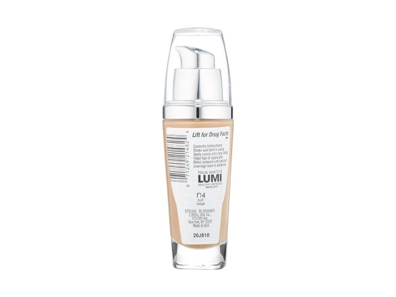 L'Oréal Paris True Match Lumi Healthy Luminous Makeup, N4 Buff Beige, 1 fl. oz.