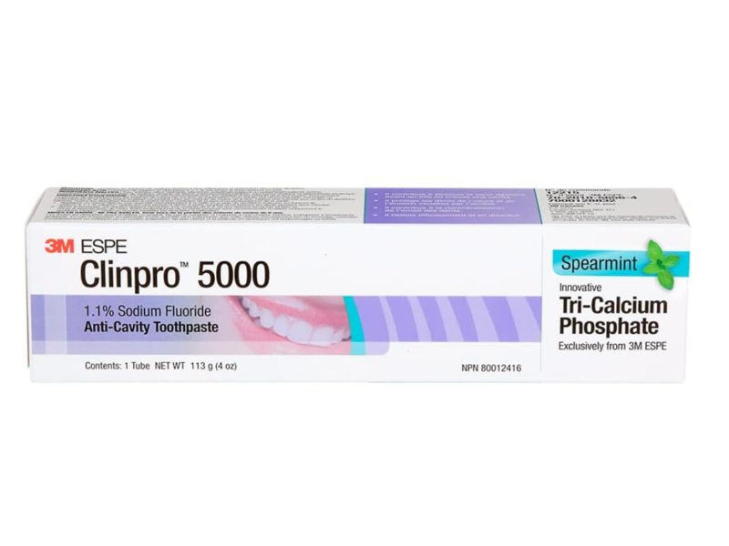 3M Espe Clinpro 5000 Anti-Cavity Toothpaste, Spearmint, Tri-Calcium Phosphate, 4 oz/113 g