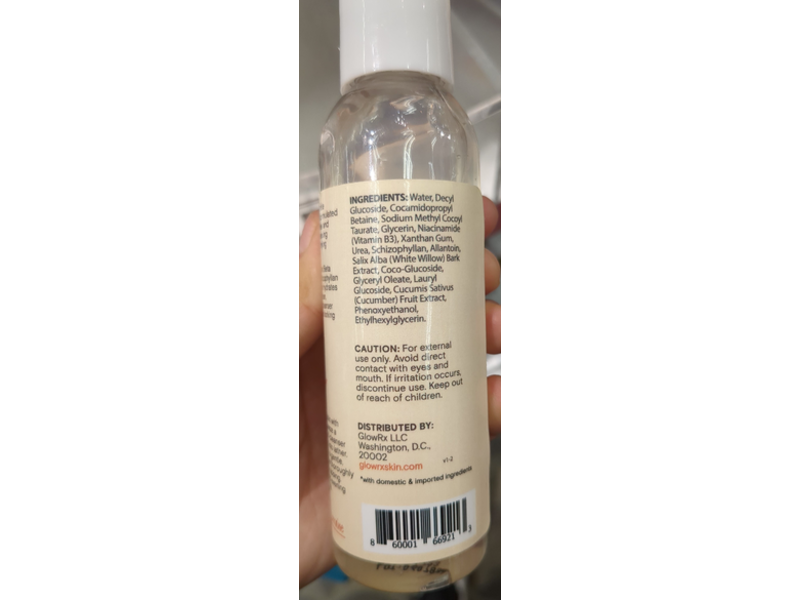 Glow Rx Gentle Foaming Cleanser, 4 fl oz/118 mL