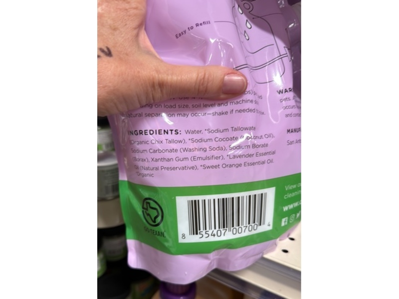 Organic Chix Laundry Soap, Lavender Essential Oil, 48 Loads, 96 fl oz/2.84 L