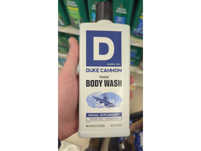 Duke Cannon Supply Co. Thick Body Wash, Naval Diplomacy, 18 fl oz/532 mL