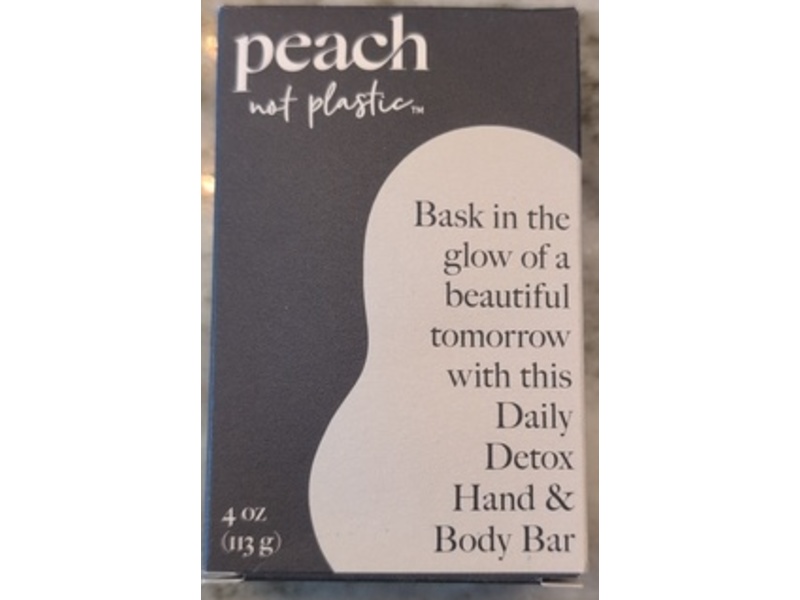 Peach Not Plastic Hand & Body Bar, Daily Detox, 4 oz/113 g