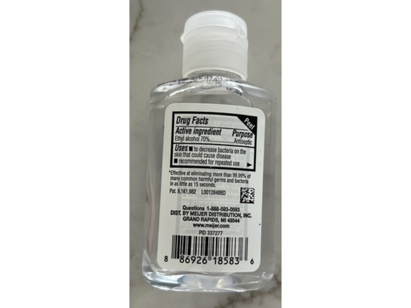 Meijer Advanced Hand Sanitizer, Original Scent, 2 fl oz/59 mL