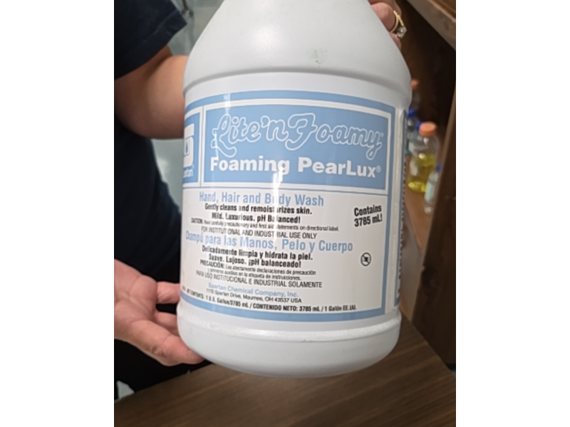 Spartan Lite'n Foamy Foaming Pearlux Hand Hair & Body Wash, 3.79 L, Pack Of 4