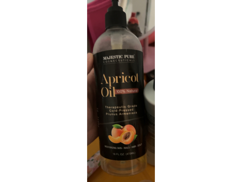 Majestic Pure 100% Natural Apricot Oil, 16 fl oz/473 mL