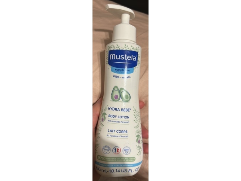 Mustela Hydra Bebe Body Lotion, Avocado, 10.14 fl oz/300 mL