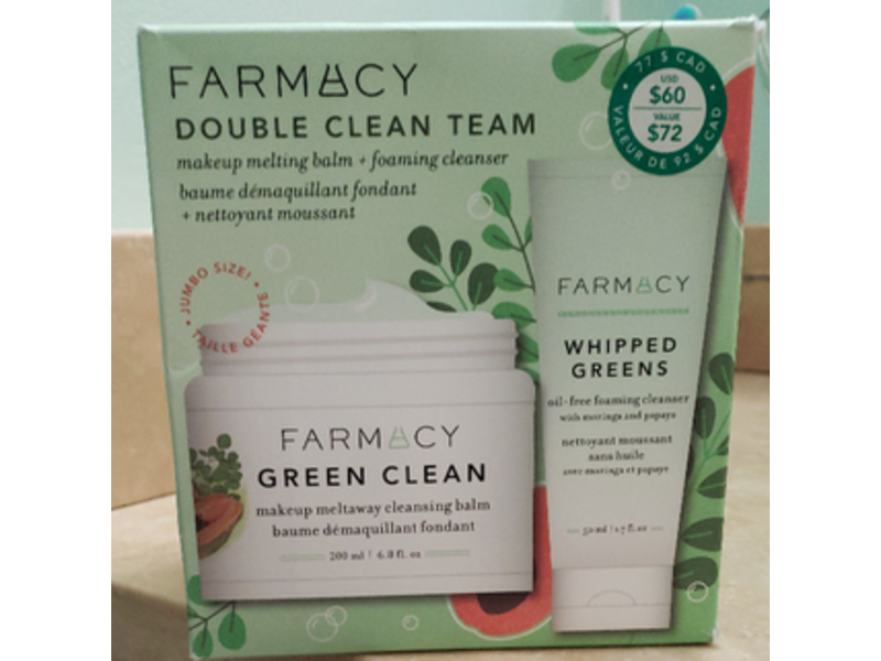 Farmacy Double Clean Team Makeup Melting Balm + Foaming Cleanser Set