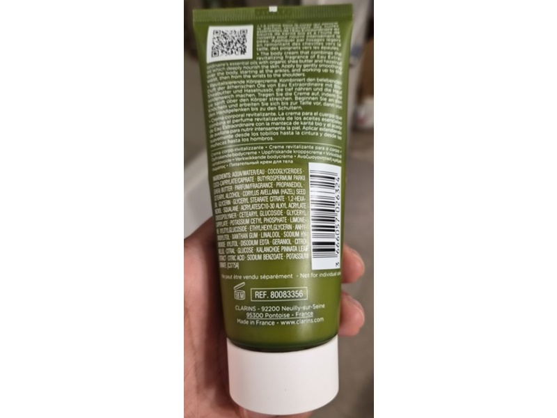 Clarins Aroma Eau Extraordinaire Revitalizing Silky Body Cream, 3.3 fl oz/100 mL