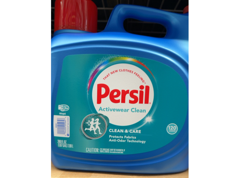 Persil Activewear Clean Liquid Detergent, Clean & Care, 120 Loads, 240 fl oz/ 7.09 L