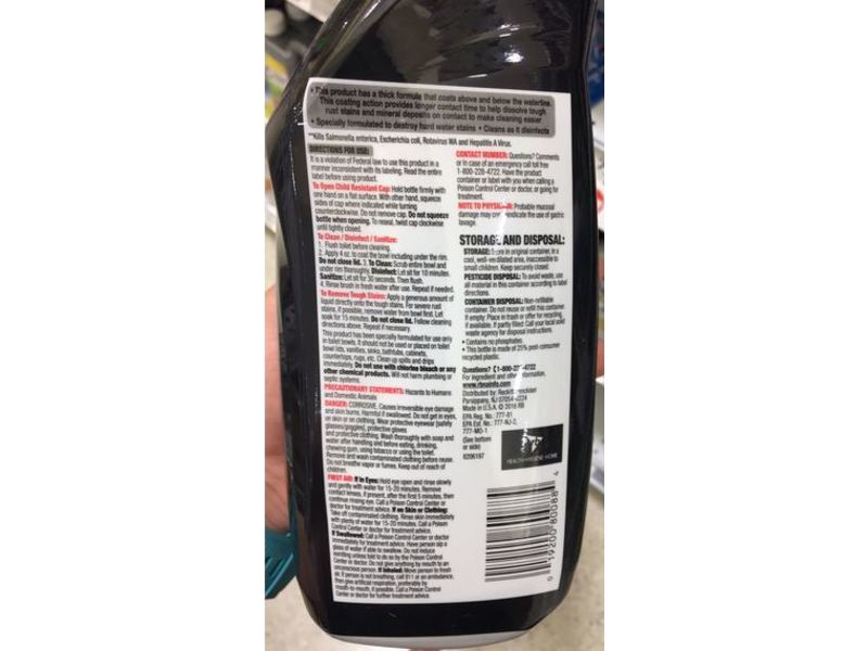 Lysol Power Lime And Rust Toilet Bowl Cleaner, 24 fl oz