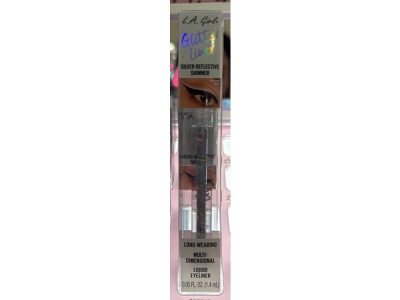 L.A. Girl On Cloud Nine Glitter Eyeliner, G97915 Silver Sparkles, 0.05 fl oz/1.4 mL