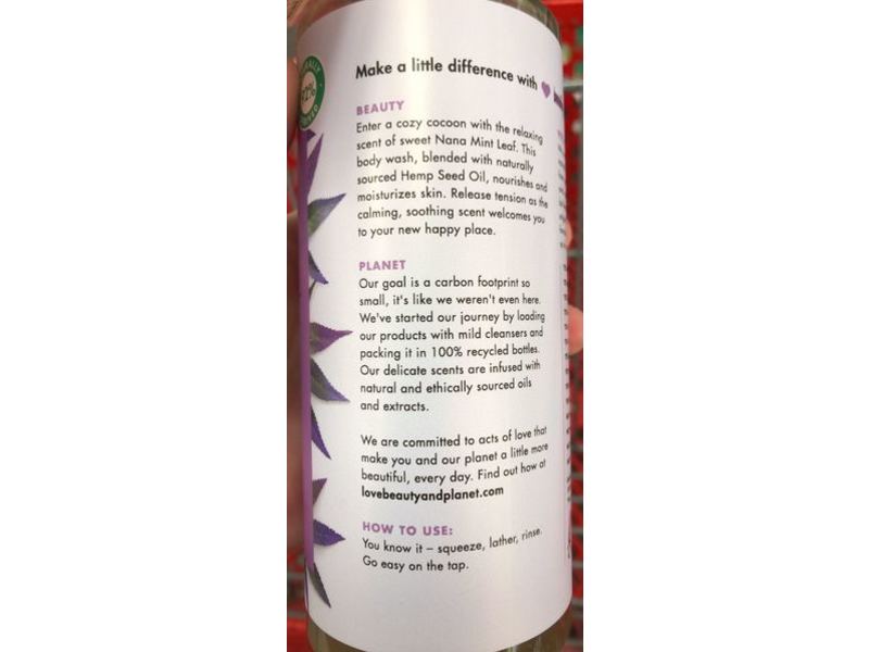 Love Beauty And Planet Body Wash, Blissful Moisture, 16 fl oz/473 mL