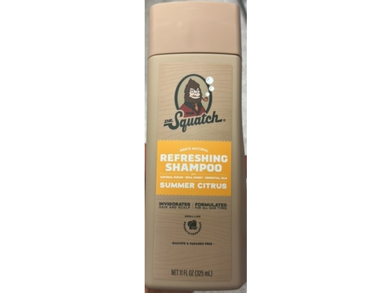 Dr. Squatch Refreshing Shampoo, Summer Citrus, 11 fl oz/325 mL
