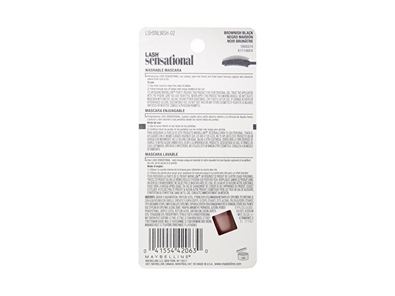 Maybelline New York Lash Sensational Mascara, Brownish Black, 0.32 fl oz/9.5 mL