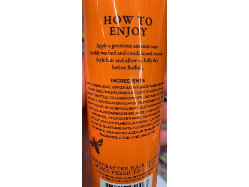 Camille Rose Spiked Honey Mousse, 8 fl oz/240 mL