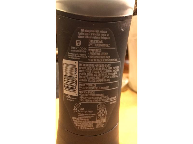 Dove Men + Care Deodorant, Eucalyptus + Birch, 2.6 oz/74 g, Pack Of 4