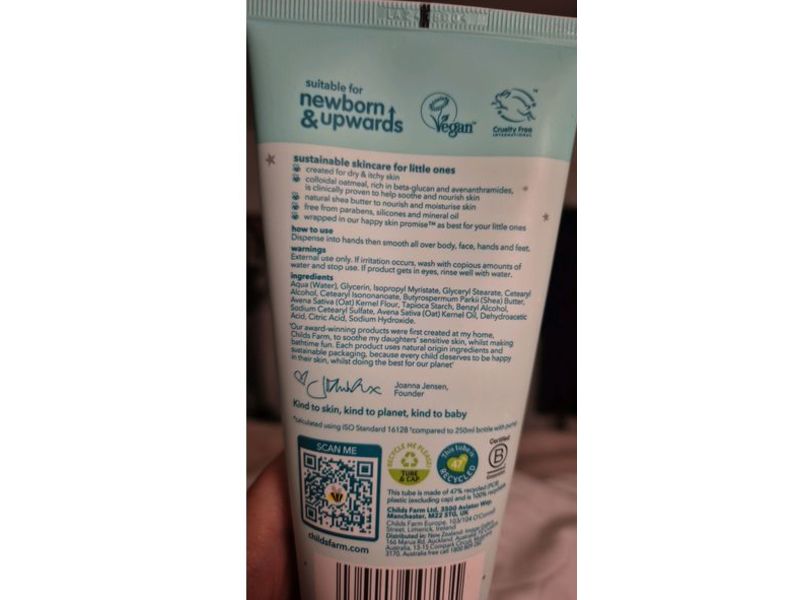 Child's Farm Baby Moisturiser, Oatderma, 200 mL