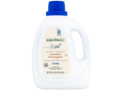 Paperbird Laundry Detergent, Vanilla Lavender, 64 Loads, 100 fl oz/2.95 L