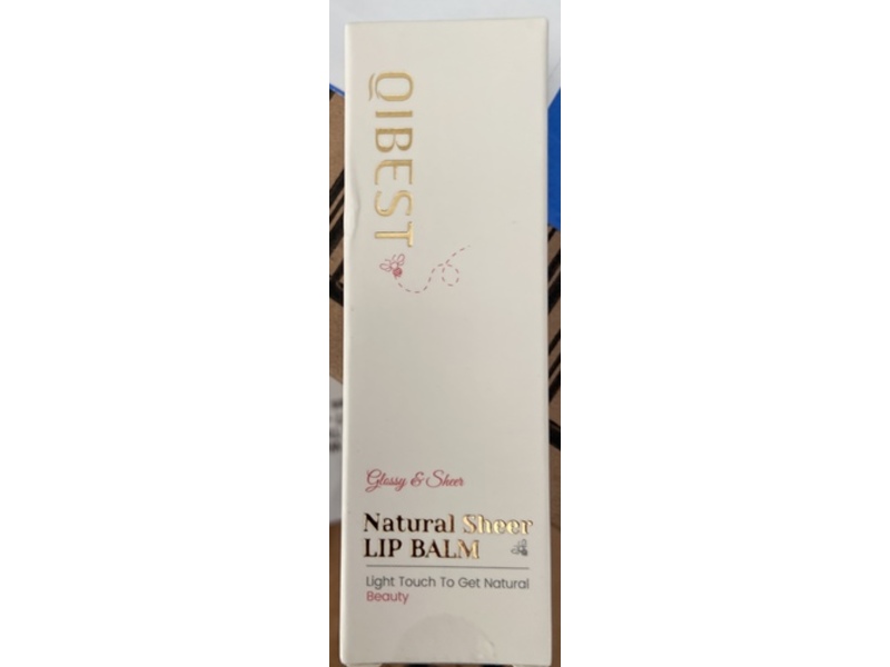 Qibest Natural Sheer Lip Balm, Glossy & Sheer