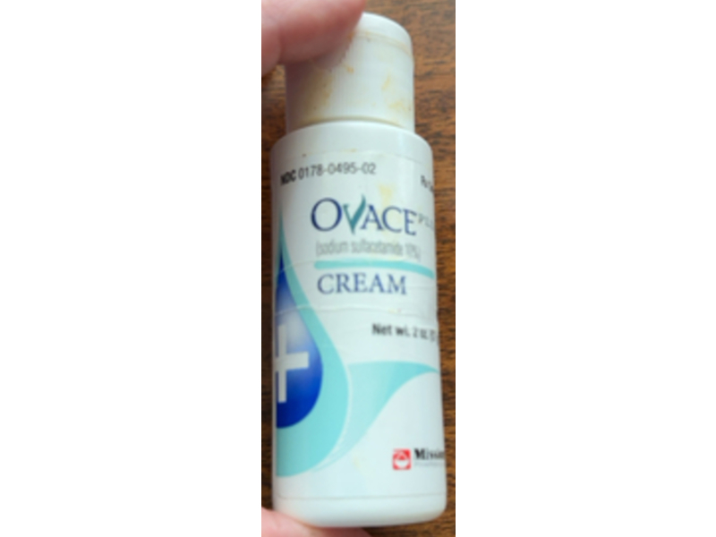 Ovace (sodium sulfacetamide) 10% Cream, 2 oz, Mission Pharmacal (Rx)