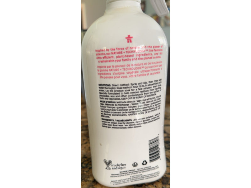 Attitude Hypoallergenic Fruit and Vegetable Wash, 27.1 fl oz/800 mL