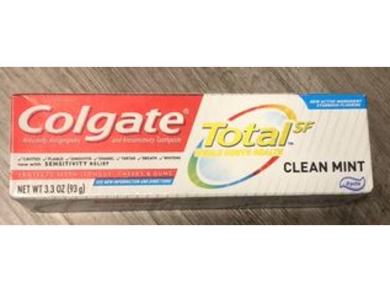 Colgate Total Sf Toothpaste, Sensitivity Relief, Clean Mint, 3.3 oz/93 g